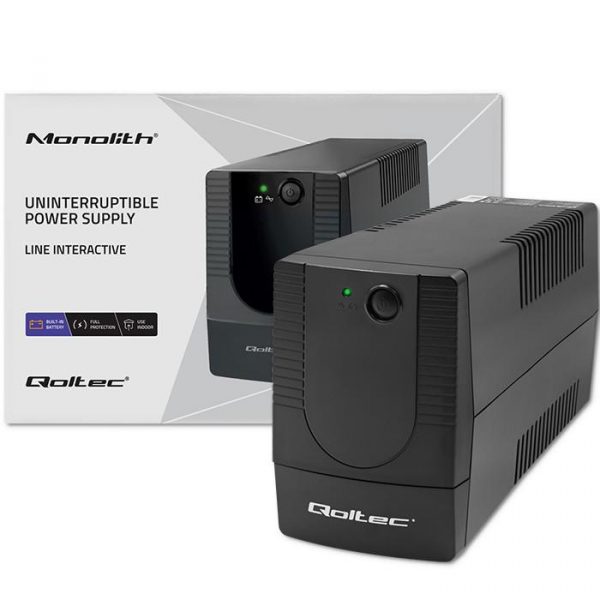  - Incom Group
 5901878537740 Zasilacz awaryjny UPS Qoltec Monolith | 1000VA | 600W