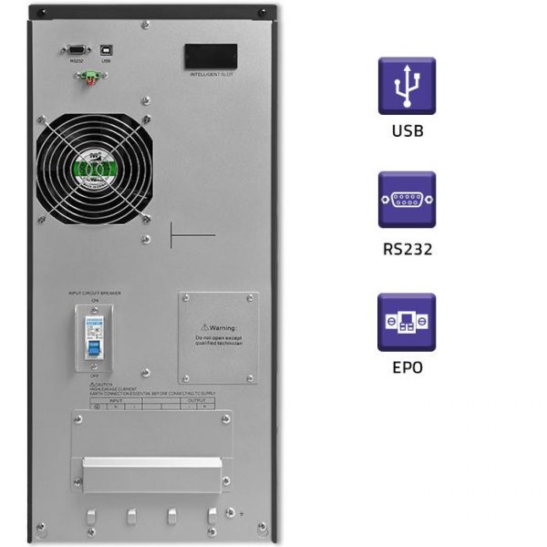 Zasilacz awaryjny UPS Qoltec | On-line | Pure Sine Wave | 6kVA | 4.8kW | LCD | USB 5901878539829  - Incom Group
