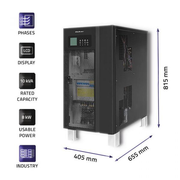 5901878539485 Zasilacz awaryjny UPS Qoltec 3-fazowy | 10kVA | 8kW | LCD  - Incom Group
