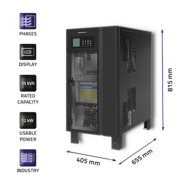 Zasilacz awaryjny UPS Qoltec 3-fazowy | 15kVA | 12kW | LCD  - Incom Group
 5901878539492