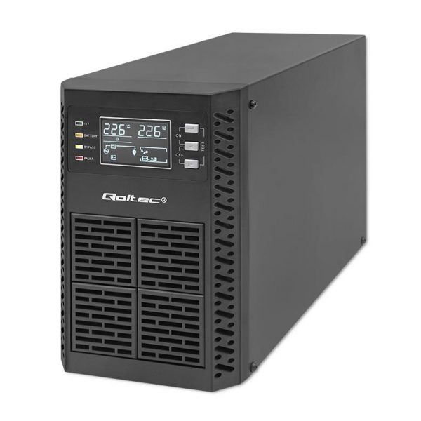 Zasilacz awaryjny UPS Qoltec 1kVA | 1000W | Power Factor 1.0 | LCD | EPO | USB | On-line 5901878522807  - Incom Group
