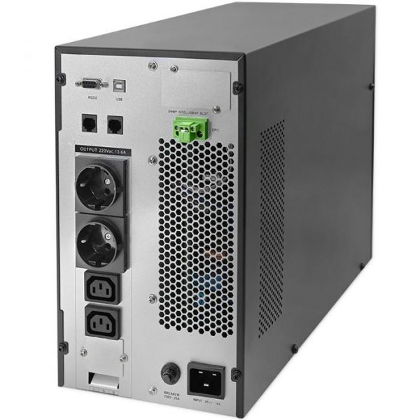 5901878522821 Zasilacz awaryjny UPS Qoltec 3kVA | 3000W | Power Factor 1.0 | LCD | EPO | USB | On-line  - Incom Group
