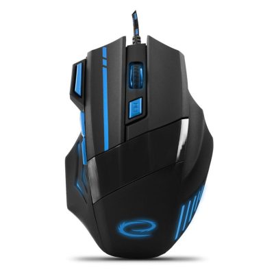 Mysz przewodowa Esperanza MX201 Wolf optyczna Gaming 7D USB czarno-niebieska 5901299925447  - Incom Group
