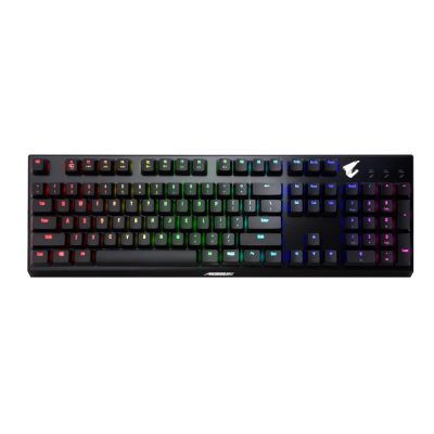 4719331550523 Klawiatura przewodowa Gigabyte AORUS K9 Optical Gaming USB 2.0 Blue USI czarna  - Incom Group
