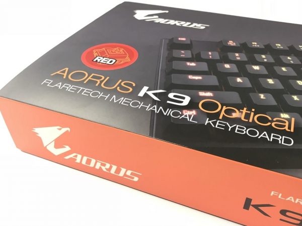  - Incom Group
 Klawiatura przewodowa Gigabyte AORUS K9 Gaming USB 2.0 Red USI czarna 4719331550547