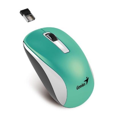 Mysz bezprzewodowa Genius NX-7010 Metalic Turquoise, sensor Blue-Eye SmartGenius 4710268251606  - Incom Group
