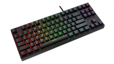 5903018662374 Klawiatura przewodowa KRUX ATAX PRO RGB TKL Outemu Blue czarna  - Incom Group
