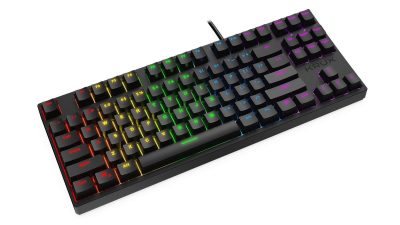 5903018662428  - Incom Group
 Klawiatura przewodowa KRUX ATAX RGB TKL Outemu Red czarna