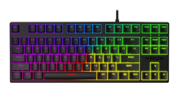  - Incom Group
 5903018663012 Klawiatura przewodowa KRUX ATAX PRO RGB TKL Gateron Blue czarna