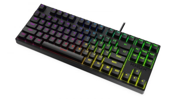 Klawiatura przewodowa KRUX ATAX PRO RGB TKL Gateron Blue czarna  - Incom Group
 5903018663012