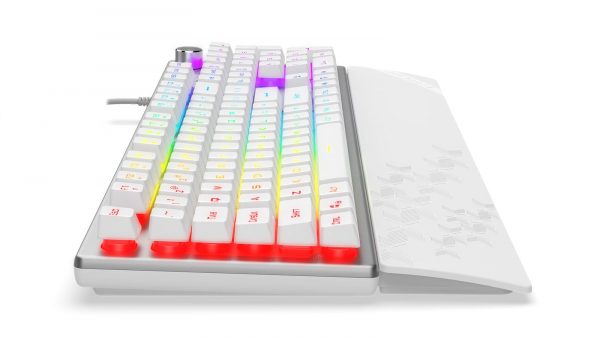 5903018664491 Klawiatura przewodowa Krux Frost Silver-White RGB Gaming White  - Incom Group
