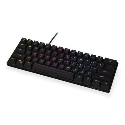 Klawiatura przewodowa Krux Qara 60% RGB czarna 5903018666471  - Incom Group
