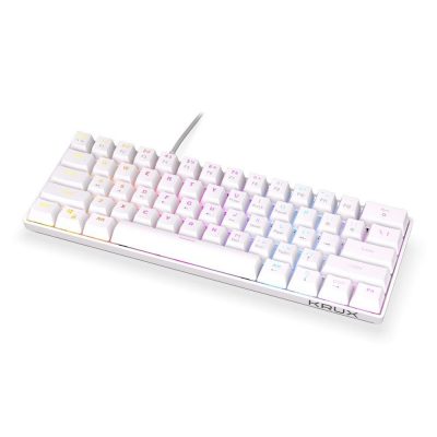  - Incom Group
 Klawiatura przewodowa Krux Qara 60% WHITE RGB 5903018666488