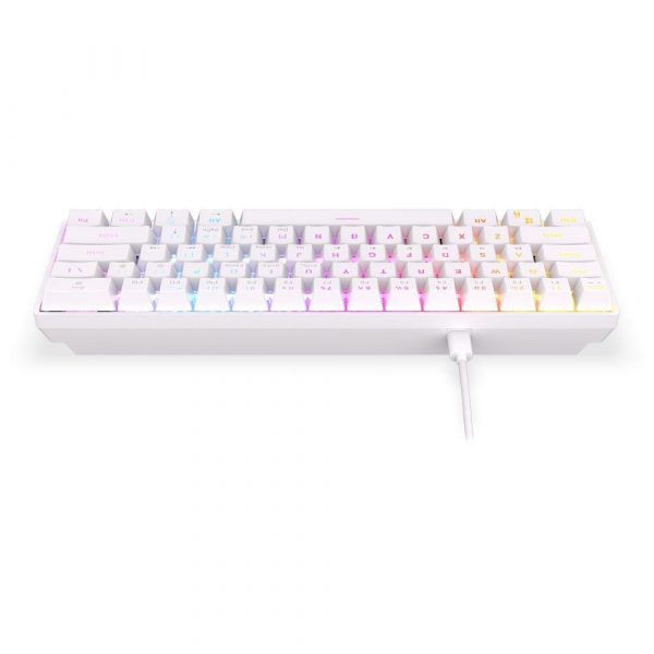 Klawiatura przewodowa Krux Qara 60% WHITE RGB 5903018666488  - Incom Group
