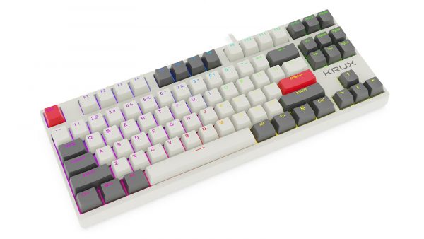  - Incom Group
 Klawiatura przewodowa KRUX ATAX PRO RGB CREATOR RETRO GATERON YELLOW PRO (KRX0110) Biała 5903018664088