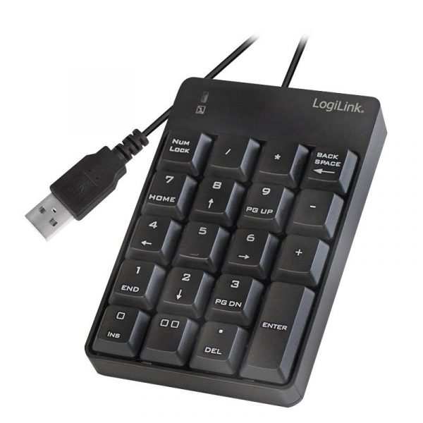 4052792051636 Klawiatura USB LogiLink ID0184 numeryczna, 19 klawiszy  - Incom Group
