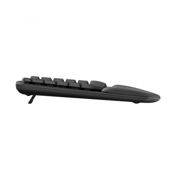 Klawiatura bezprzewodowa Logitech Wave Keys For Business czarna ergonomiczna 5099206117235  - Incom Group
