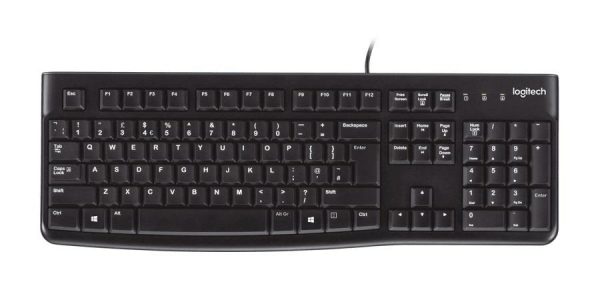 Klawiatura przewodowa Logitech K120 Czarna 5099206020924  - Incom Group
