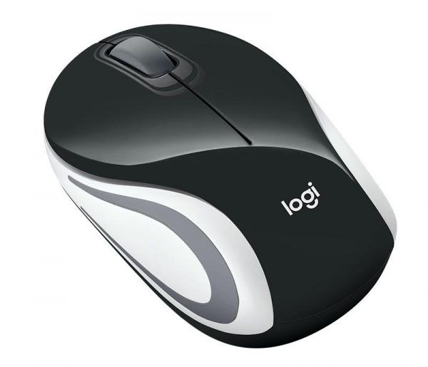 5099206032187 Mysz bezprzewodowa Logitech Mini Mouse M187 optyczna czarno-biała  - Incom Group
