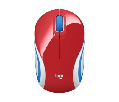 Mysz bezprzewodowa Logitech M187 optyczna biało-czerwona  - Incom Group
 5099206032194