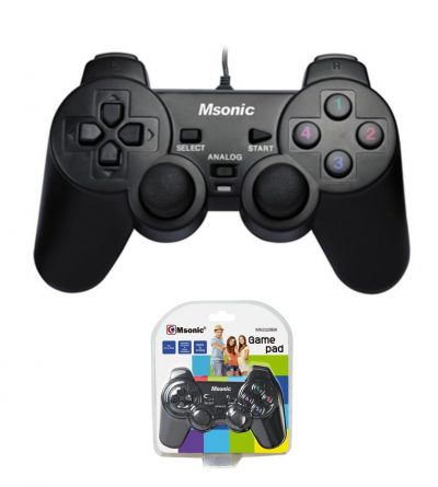  - Incom Group
 Gamepad przewodowy Msonic USB z funkcją wibracji MN3329BK czarny 4718308442021