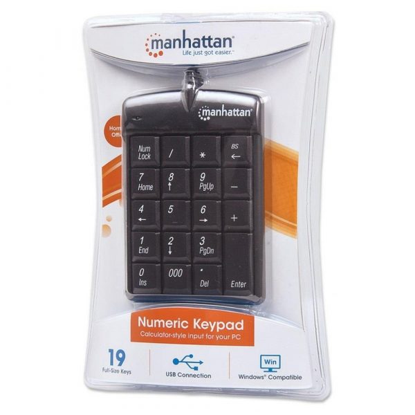 0766623176354  - Incom Group
 Klawiatura numeryczna Manhattan USB 18 klawiszy