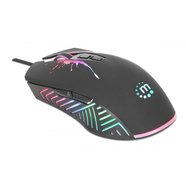 Mysz przewodowa Manhattan 7200dpi Gaming LED RGB USB 0766623190220  - Incom Group
