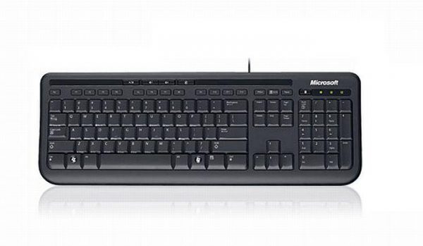 882224741781 Klawiatura przewodowa Microsoft Wired Keyboard 600 USB czarna  - Incom Group
