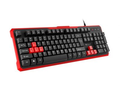 Klawiatura przewodowa Genesis Rhod 110 Gaming czarno-czerwona 5901969407747  - Incom Group
