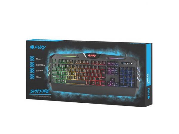  - Incom Group
 5901969406009 Klawiatura przewodowa Fury Spitfire Gaming podświetlana czarna