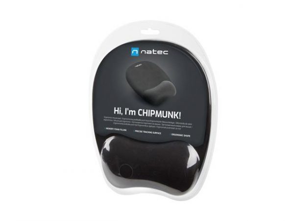 5901969402940 Podkładka pod mysz Natec Chipmunk Memory Foam ergonomiczna  - Incom Group
