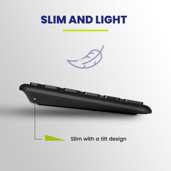Klawiatura przewodowa Perixx PERIBOARD-210 scissor, ultra-flat, czarna  - Incom Group
 4049571003849