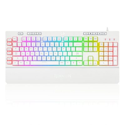 Klawiatura przewodowa Redragon K512W-RGB Shiva White Gaming Biała  - Incom Group
 6950376705044