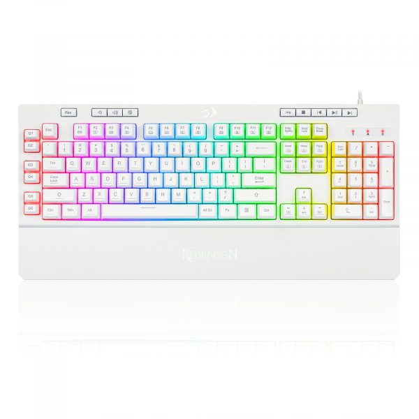  - Incom Group
 Klawiatura przewodowa Redragon K512W-RGB Shiva White Gaming Biała 6950376705044