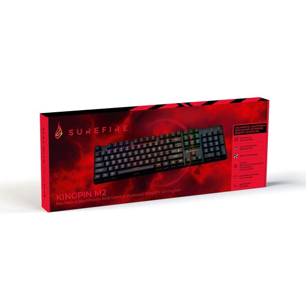 0023942487197  - Incom Group
 Klawiatura przewodowa SureFire KingPin M2 gamingowa RGB QWERTY English