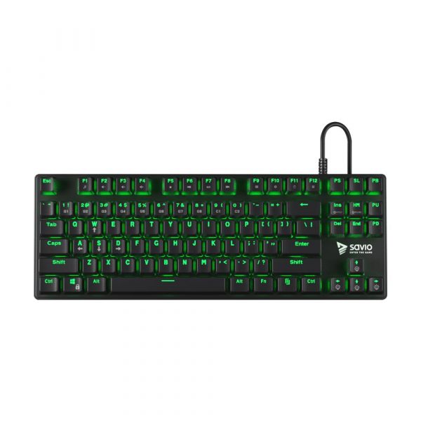 5901986045335  - Incom Group
 Klawiatura przewodowa SAVIO Tempest RX TKL Outemu BROWN, Gaming, mechaniczna, aluminiowa, podświetlana