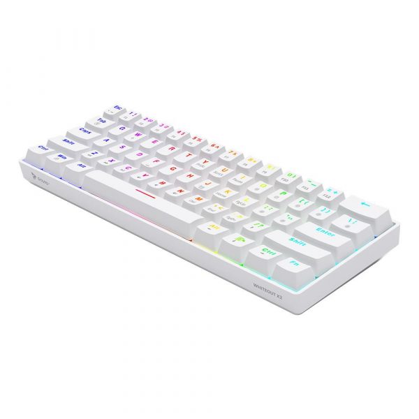 5901986048725  - Incom Group
 Klawiatura przewodowa SAVIO WHITEOUT X2 RED Outemu, Hot Swap, mechaniczna, podświetlenie RGB