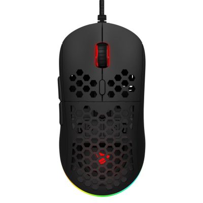 Mysz przewodowa SAVIO HEX-R Black 200-12000 DPI, PMW3327, 8 przycisków, Optyczna, ARGB, LED, Czarna  - Incom Group
 5901986046769