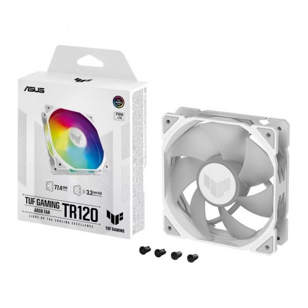  - Incom Group
 Wentylator Asus TUF GAMING TR120 FAN ARGB WHITE 120mm PWM 4711387297438