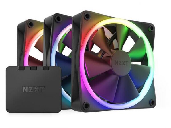 Zestaw 3 wentylatorów do zasilacza / obudowy NZXT F120 RGB Czarne + Kontroler  - Incom Group
 5060301699964