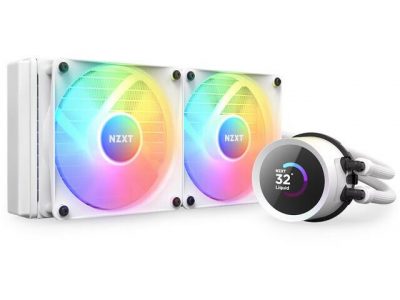 Chłodzenie wodne NZXT Kraken 240 RGB LCD białe 5056547202655  - Incom Group
