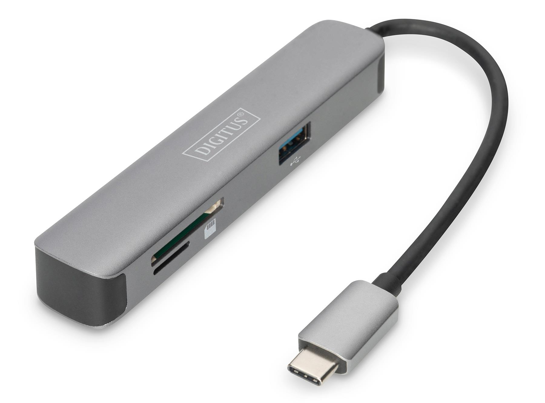 Stacja dokująca DIGITUS USB Typ C 5 portów 4K 30Hz HDMI 2x USB3.0 microSD SD/MMC srebrna  - Incom Group
 4016032472568