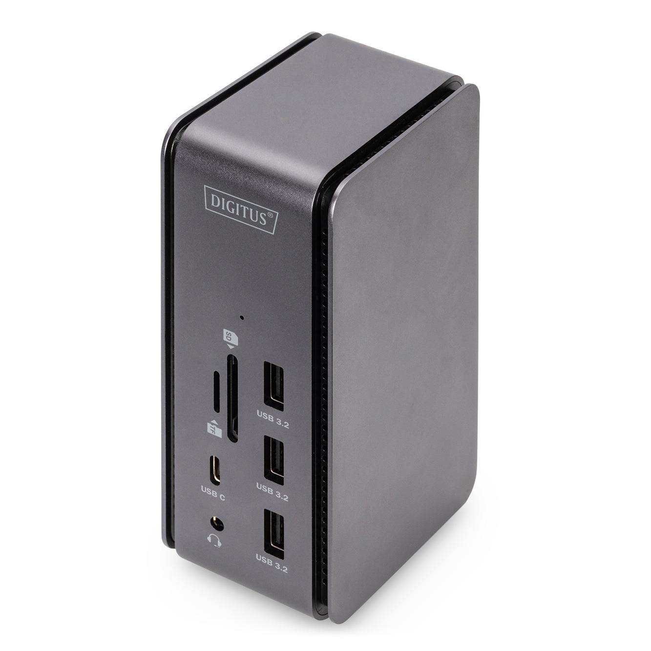 Stacja dokująca DIGITUS USB 4.0 Typ C 14-portów 8K 30Hz HDMI, DP 1.4, PD 3.0, SD microSD, RJ45  - Incom Group
 4016032483458