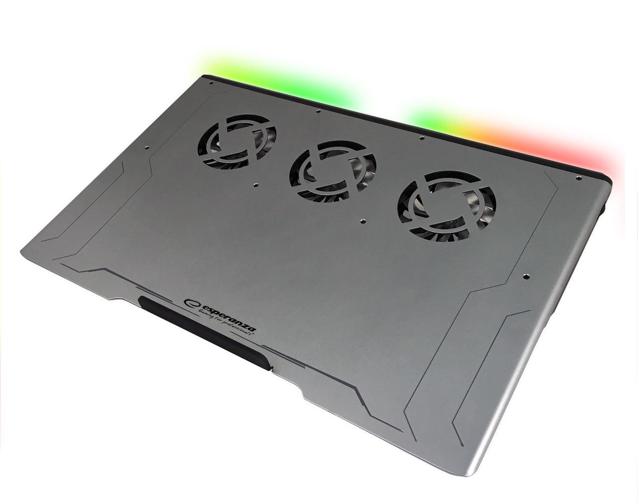 Podstawka chłodząca pod notebook Esperanza EGC108 Led RGB BOREAS Gaming 5901299957837  - Incom Group
