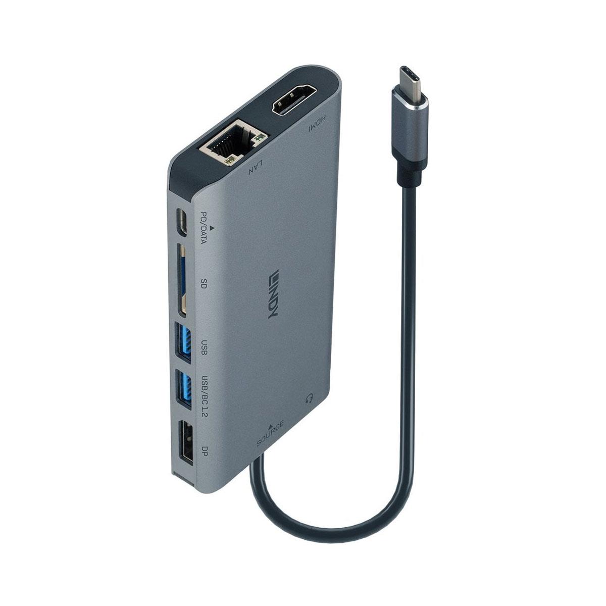 4002888433235  - Incom Group
 Replikator portów LINDY USB-C do 1xHDMI/1xDP/1xRJ45/2xUSB 3.0/1xUSB-C/1xSD/1xAudio