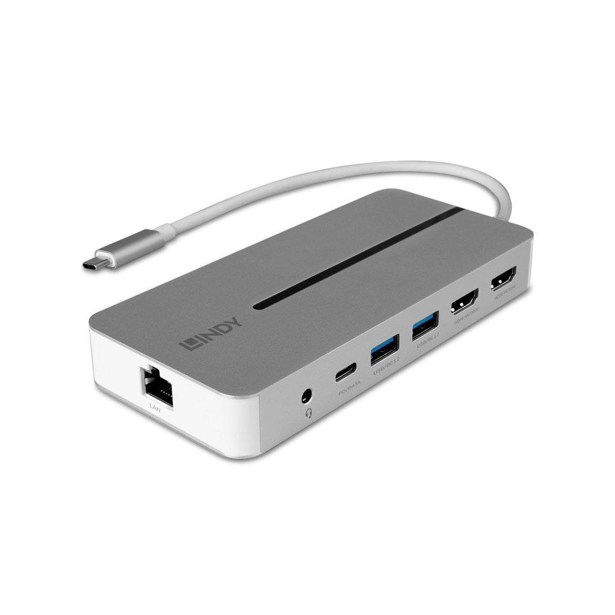  - Incom Group
 4002888433600 Replikator portów LINDY USB-C do 2xHDMI/2xUSB/1xUSB-C/1xRJ45/1xAudio