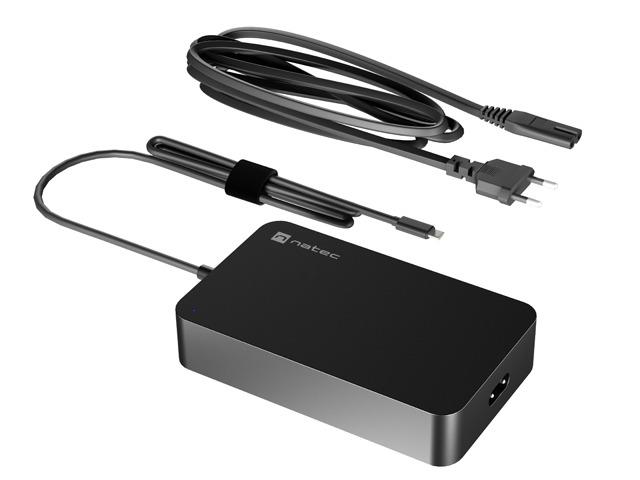 Zasilacz sieciowy uniwersalny Natec Grayling USB-C 90W do laptopów, tabletów, telefonów 5901969439021  - Incom Group
