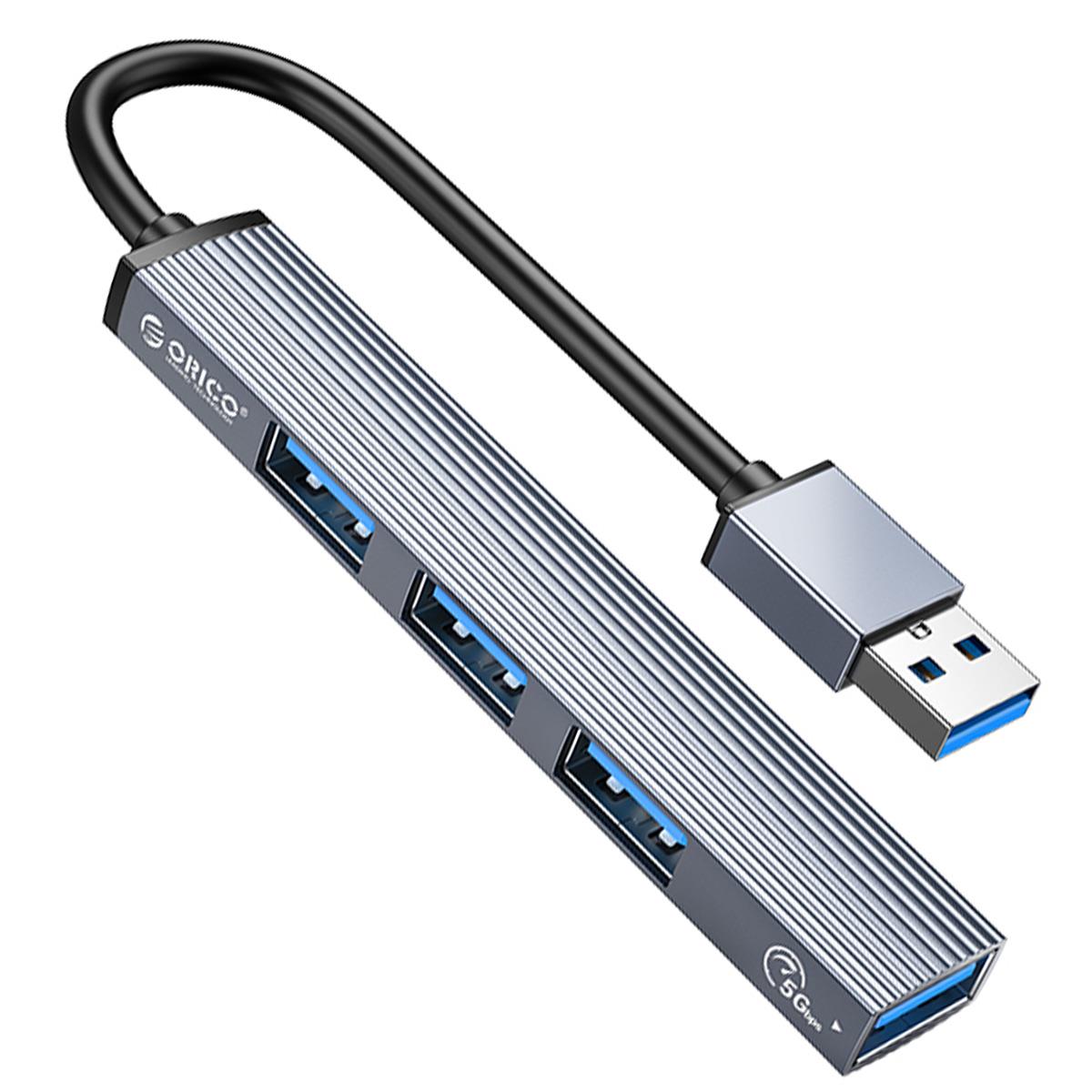 6936761858908  - Incom Group
 Hub USB Orico AH-A13-GY-BP 3*USB-A 2.0 + 3.1 5 Gbps