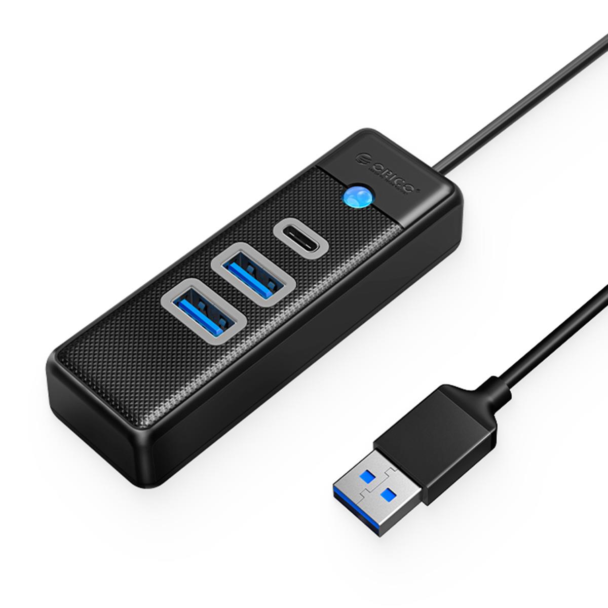  - Incom Group
 Hub USB-A Orico PWC2U-U3-015-BK-EP 2x USB 3.1 + USB-C, czarny 6941788855281