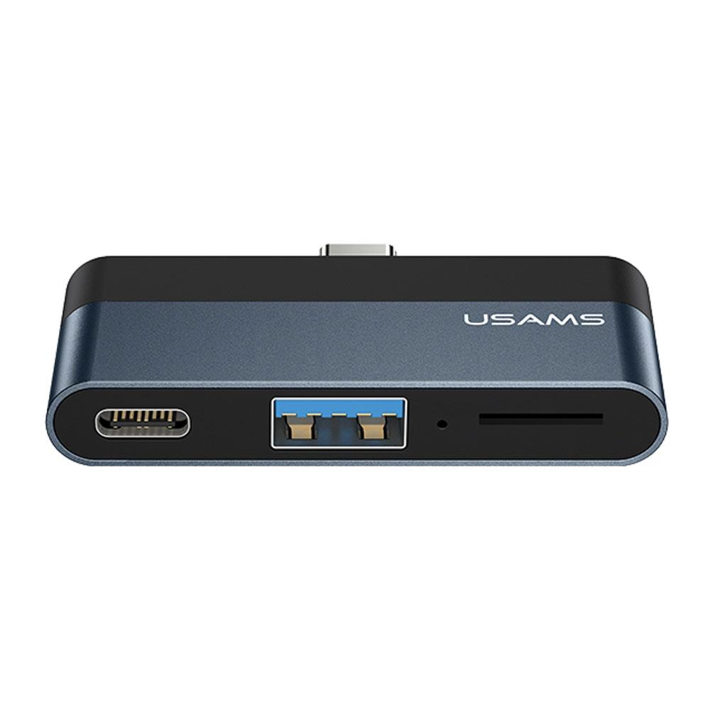 Adapter HUB Usams SJ491 USB 3.0+USB-C+microSD -szary 6958444945620  - Incom Group
